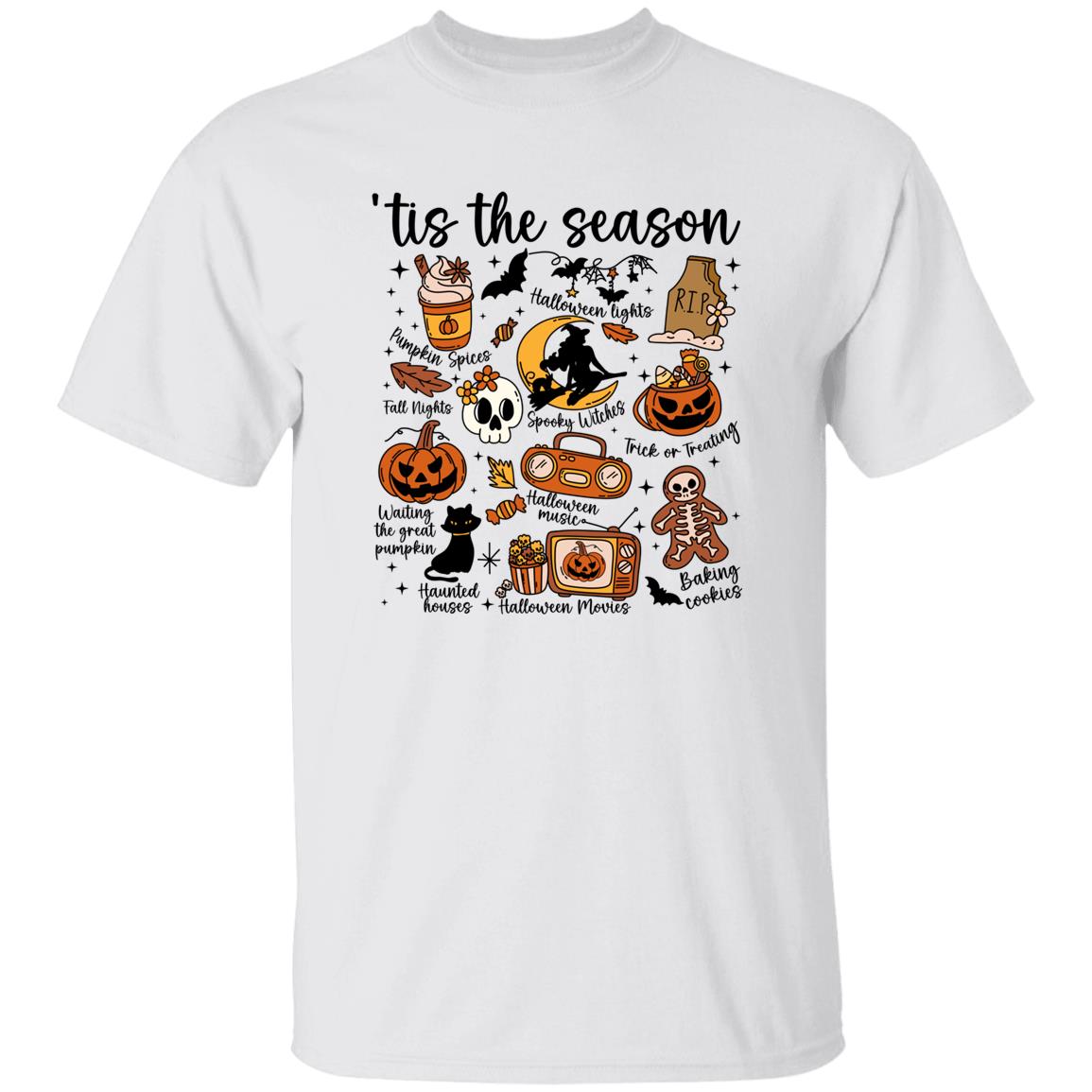 Halloween Doodles Shirt Tis the Season Cute Spooky Fall Tee