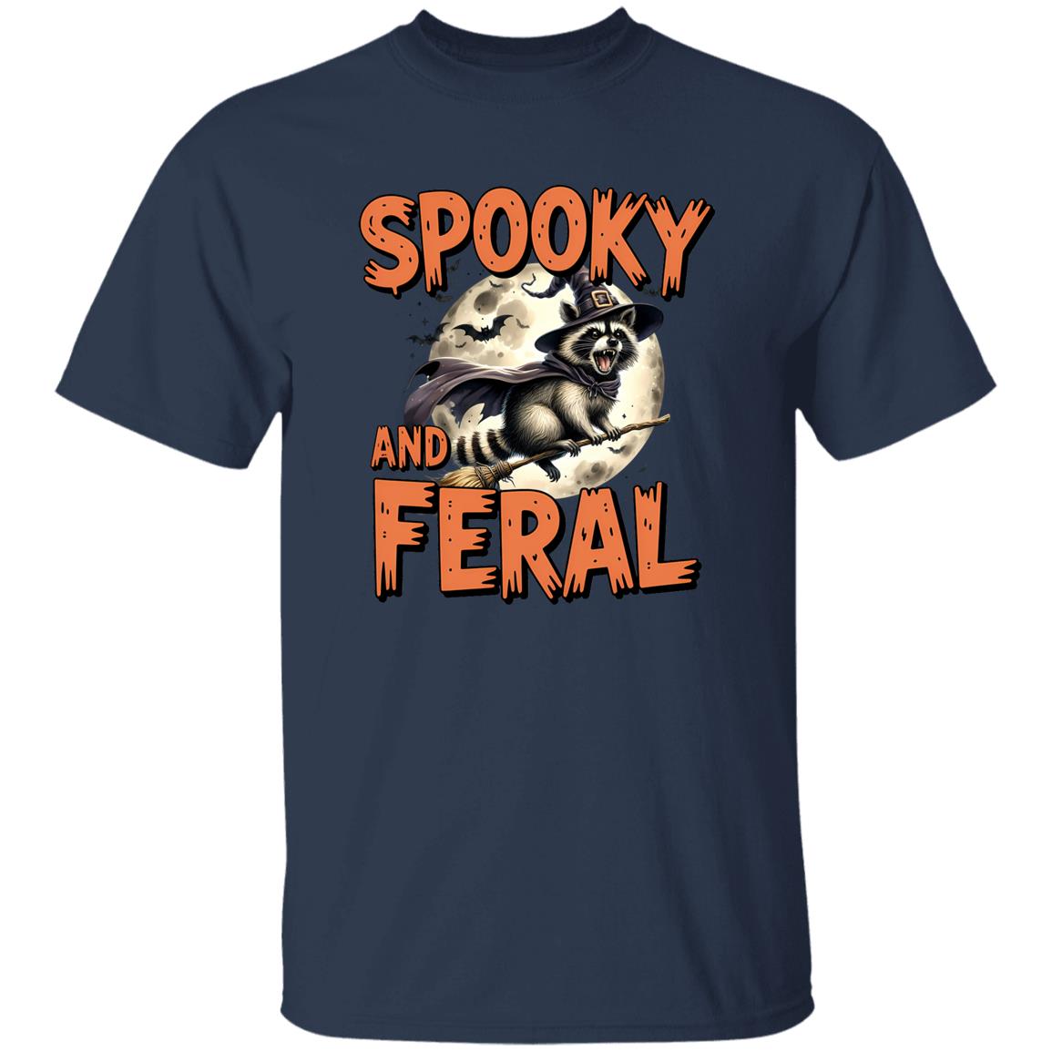 Spooky and Feral Halloween Shirt Funny Cute Fall Shirt for Halloween