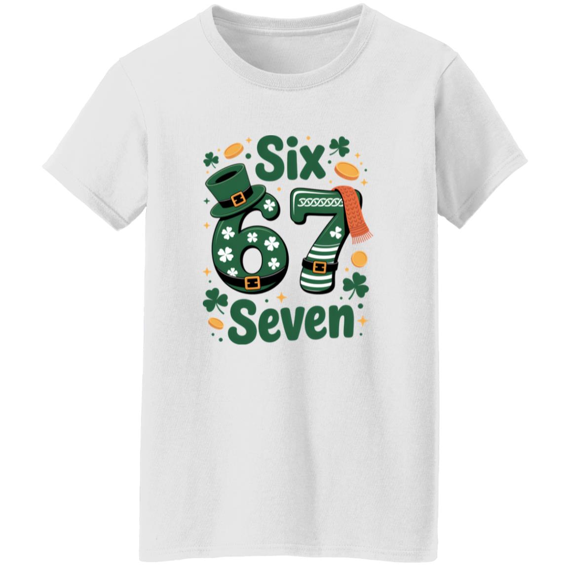 Lucky 67 Shamrock Shirt St Patricks Day Celebration Tee Lucky 67 Shamrock Womens T-Shirt, St Patricks Day celebration tee