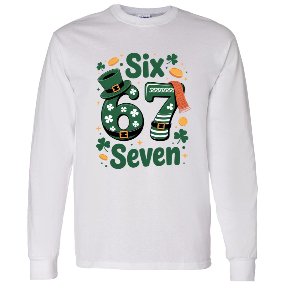 Lucky 67 Shamrock Shirt St Patricks Day Celebration Tee Lucky 67 Shamrock Unisex Long Sleeve Shirt, St Patricks Day tee