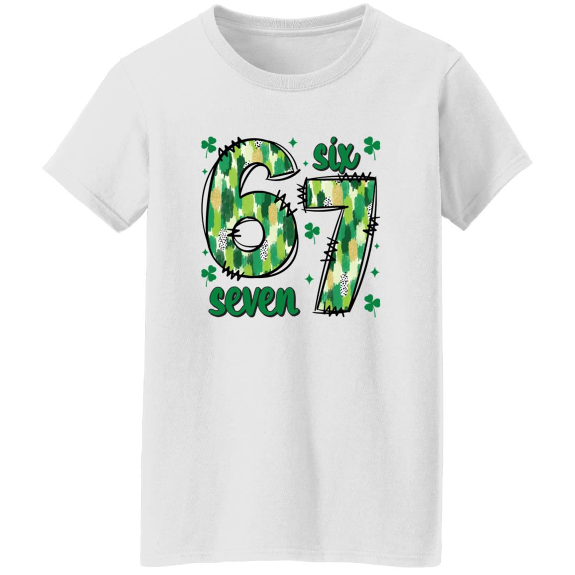 67 Shamrocks St Patricks Day T Shirt Festive Green Tee 67 Shamrocks Womens T-Shirt, St Patricks Day festive green tee