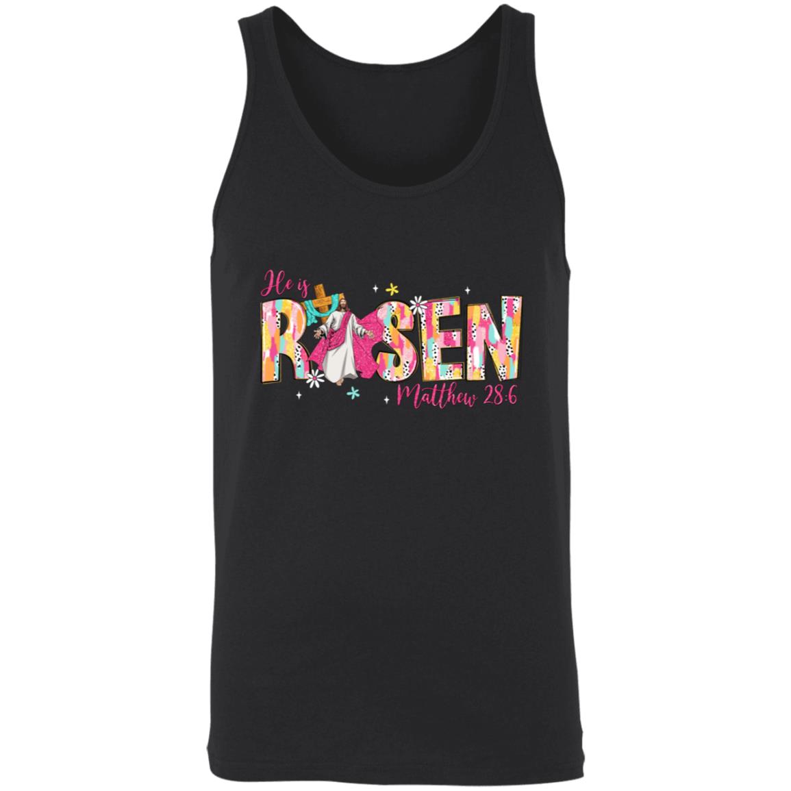 Matthew 28 6 He Is Risen Shirt | Resurrection Bible Verse Faith T-Shirt He Is Risen Easter Tank Top | Christian Matthew 28:6 Bible Verse Shirt