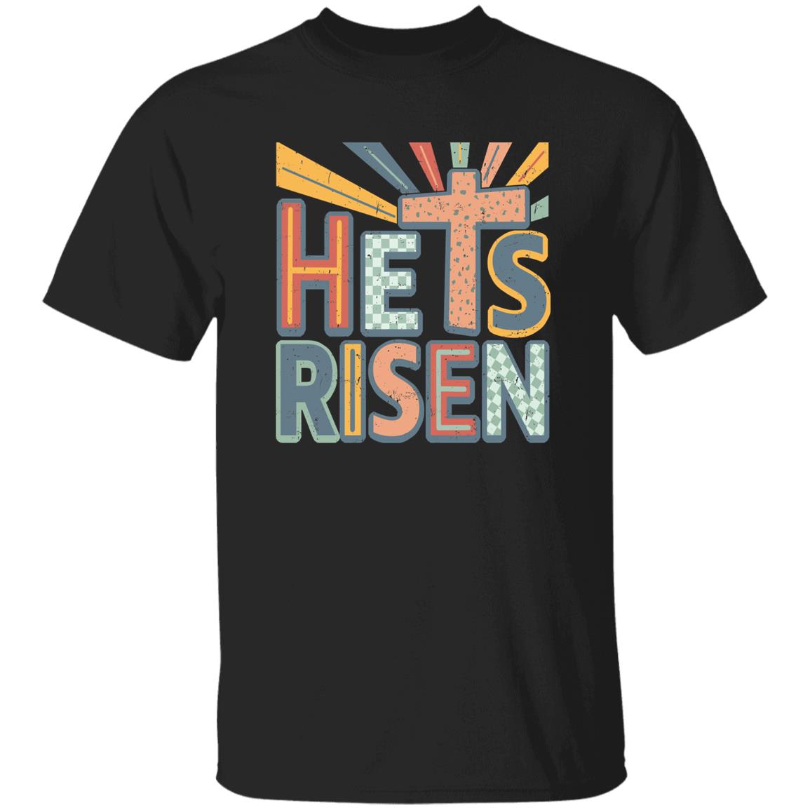 He Is Risen Vintage Shirt | Christian Easter Faith Tee Unisex Black He Is Risen Vintage Shirt | Christian Easter Bible Verse Tee