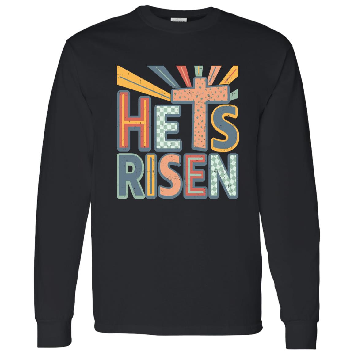 He Is Risen Vintage Shirt | Christian Easter Faith Tee He Is Risen Vintage Long Sleeve Shirt | Christian Easter Faith Tee